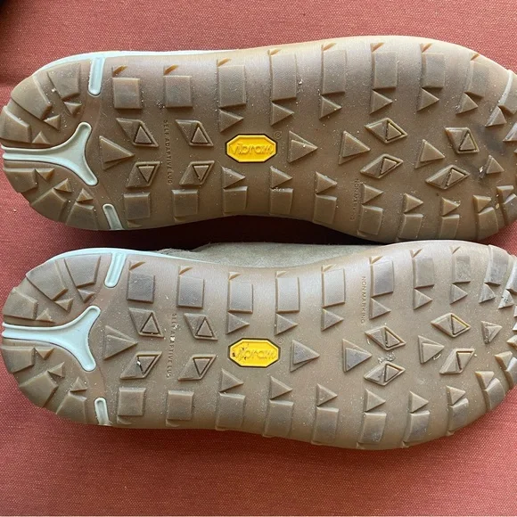 Danner Tan Suede Slip-On Shoes with Green Pull Tabs - Picture 3 of 4